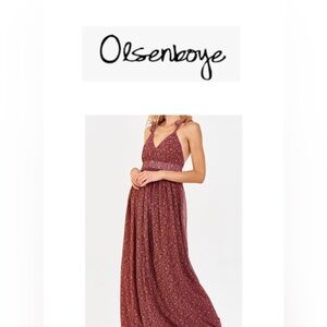 Olsenboye Women's Multicolor Floral Maxi Dress M